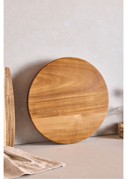 Akasya Yuvarlak Ayaklı Doğrama Tahtası 30 cm modelleri