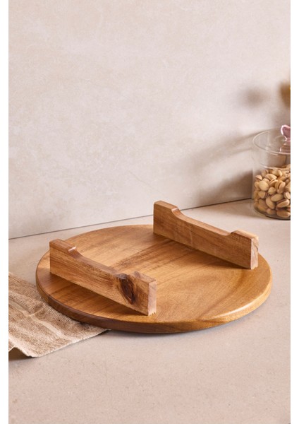 Akasya Yuvarlak Ayaklı Doğrama Tahtası 30 cm fırsatları