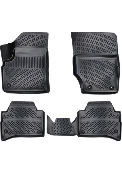 Rizline 3D Oto Paspas Siyah Renk Porche Cayenne 2011 - 2017 ile Uyumlu