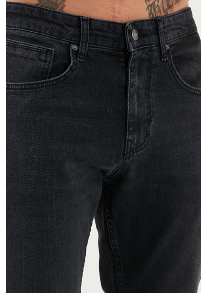 Streç Pamuklu Comfort Fit Yüksek Bel Boru Paça Jeans Erkek Kot Pantolon 4412C03TEXAS