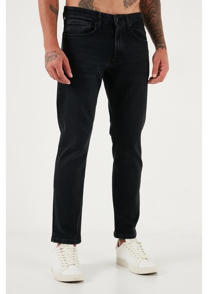 Streç Pamuklu Comfort Fit Yüksek Bel Boru Paça Jeans Erkek Kot Pantolon 4412C14TEXAS modelleri