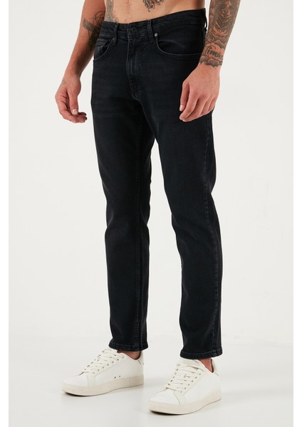 Streç Pamuklu Comfort Fit Yüksek Bel Boru Paça Jeans Erkek Kot Pantolon 4412C14TEXAS fırsatları