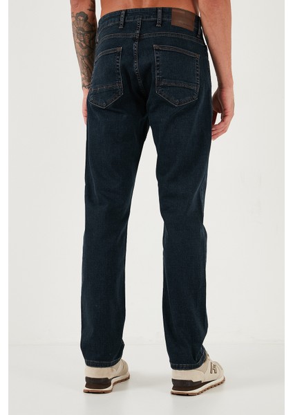 Streç Pamuklu Comfort Fit Yüksek Bel Boru Paça Jeans Erkek Kot Pantolon 4412C25TEXAS fırsatları