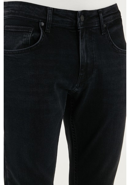 Streç Pamuklu Slim Fit Yüksek Bel Dar Paça Jeans Erkek Kot Pantolon 3300C14TOKYO