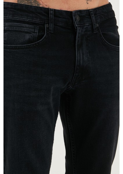 Streç Pamuklu Comfort Fit Yüksek Bel Boru Paça Jeans Erkek Kot Pantolon 4412C14TEXAS