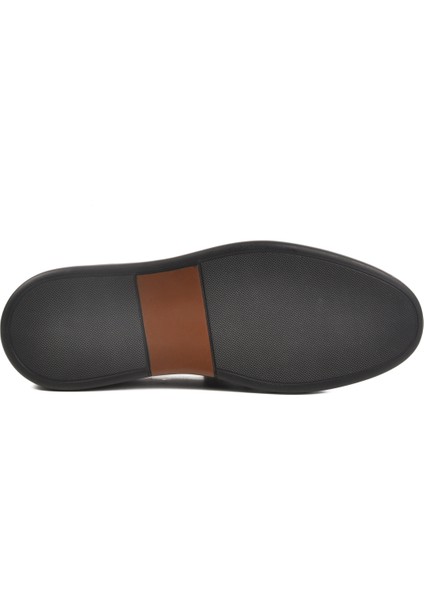 Siyah-Siyah Hakiki Deri Erkek Günlük Ayakkabı 152-21139 M indirimleri