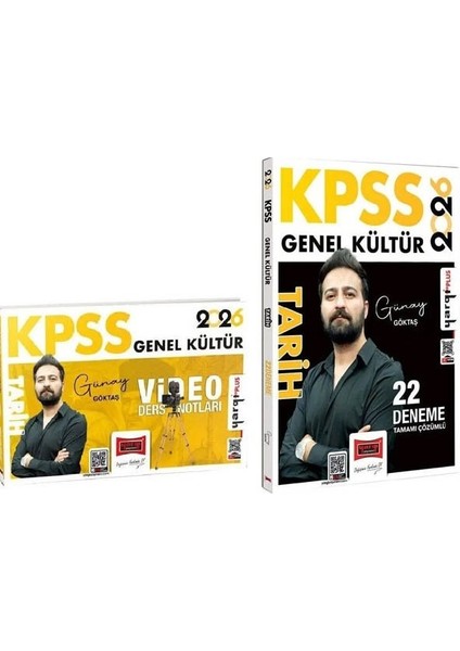 Yargı 2026 Kpss Tarih Video Ders Notları + Soru Bankası 2 Li Set