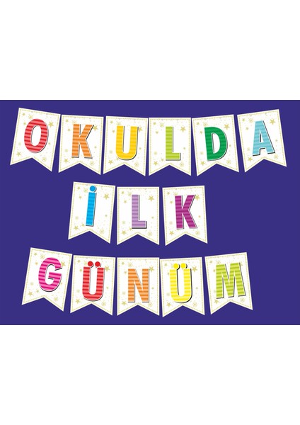 Okulda Ilk Günüm 14 x 20 cm Karton Harf Çocuk Seti