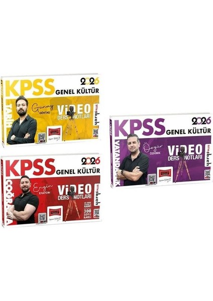 Yargı 2026 Kpss Tarih + Coğrafya + Vatandaşlık Video Ders Notları 3 Lü Set