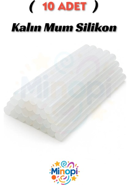 ( 10 Adet ) Mum Silikon Sıcak Silikon Şeffaf Silikon Kalın Silikon 11 mm Standart