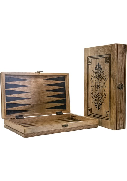 Oltu Taşı Işlemeli Çengelköy Akşamı Tavla