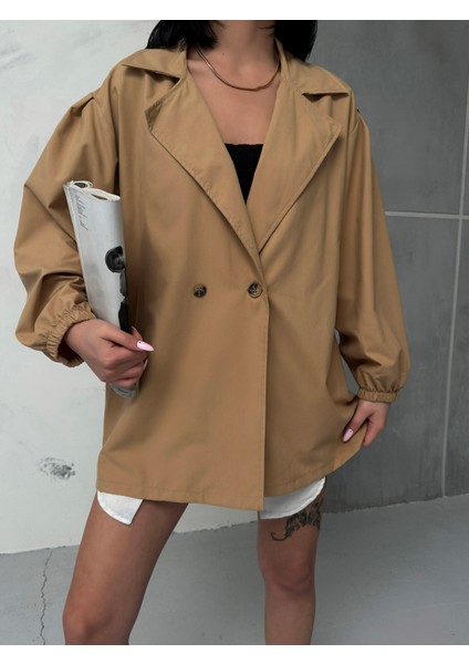 Kadın Balon Kol Oversize Trençkot modelleri