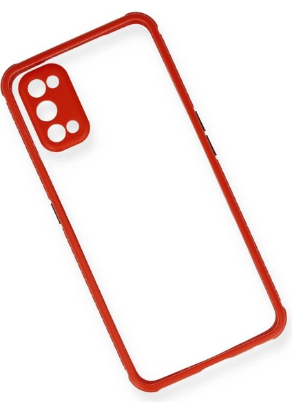 Newface Realme 7 Pro Kılıf Miami Şeffaf Silikon - Kırmızı modelleri