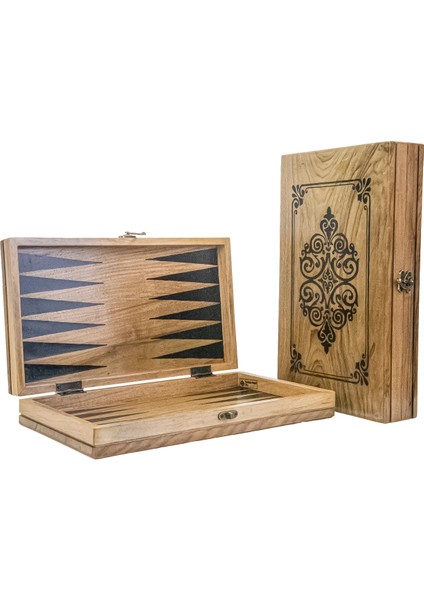 Oltu Taşı Işlemeli Van Yakamozu Büyük Tavla