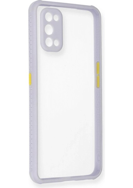 Newface Realme 7 Pro Kılıf Miami Şeffaf Silikon - Lila