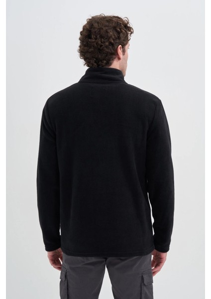 Caz Yarım Fermuarlı Siyah Erkek Sweatshirt fiyatları