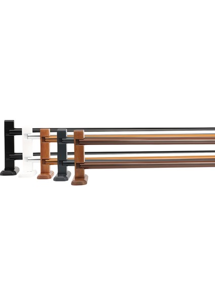 Çift Raylı Ahşap Başlıklı Rustik S Pile Perde Askısı Çetray Modern Rustik