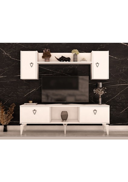 Siena Tv Ünitesi Takımı Beyaz-Beyaz