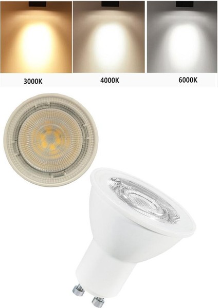 -121/B.40 7W GU10 LED Çanak Ampul 4000K Sıcak Beyaz Mercekli 540LM Yüksek Verimli Aydınlatma modelleri