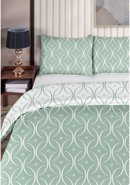 Focus %100 Pamuk Çift Kişilik Nevresim Seti 200X220CM Koyu Mint fiyatları