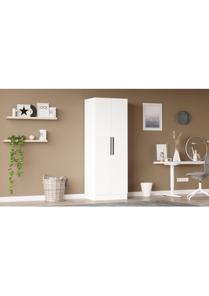 Nexus 2 Kapaklı Gardırop Elbise Dolabı Beyaz Ns1-W modelleri