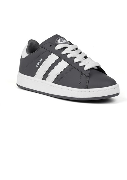 Unisex Gri Beyaz Siyah Bağcıklı Rahat Sneaker Günlük Spor Ayakkabı fiyatları