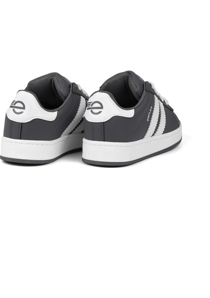 Unisex Gri Beyaz Siyah Bağcıklı Rahat Sneaker Günlük Spor Ayakkabı fırsatları