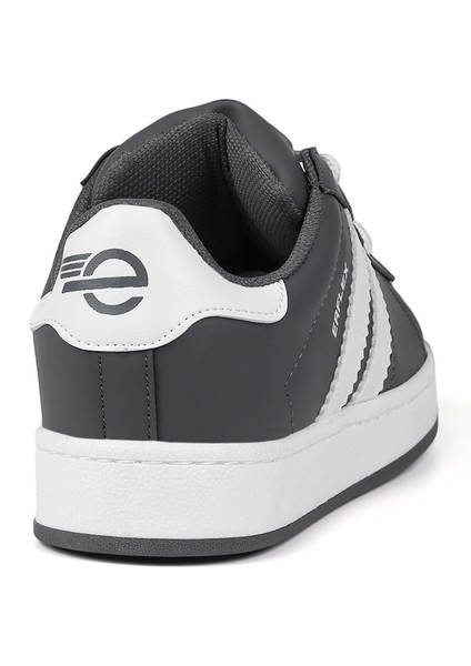 Unisex Gri Beyaz Siyah Bağcıklı Rahat Sneaker Günlük Spor Ayakkabı indirimleri
