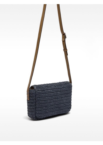 Hasır Efektli Çapraz Askılı Çanta modelleri