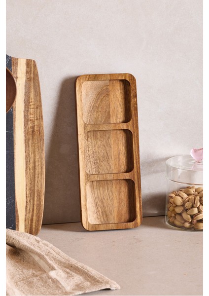 Akasya 3 Bölmeli Çerezlik 25X10 cm fiyatları