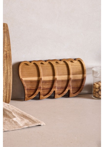 Akasya 4 Bölmeli Kalpli Çerezlik 25X14 cm fiyatları