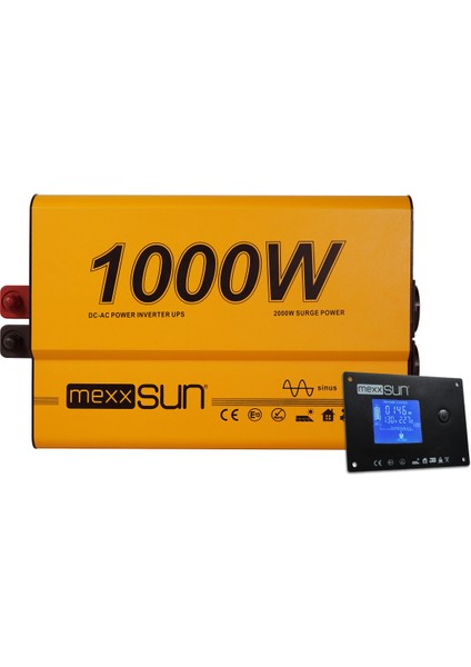 Mexxsun 12V 1000W Tam Sinüs Ups (Remote Ekran) Inverter