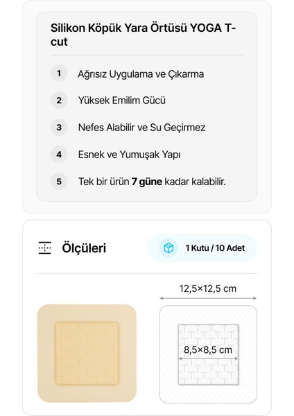 Silikon Köpük Yara Örtüsü Yapışkan Kenarlı Yoga T-Cut indirimleri