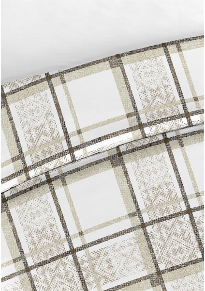 Hermes %100 Pamuk Çift Kişilik Nevresim Seti 200X220CM Koyu Bej modelleri