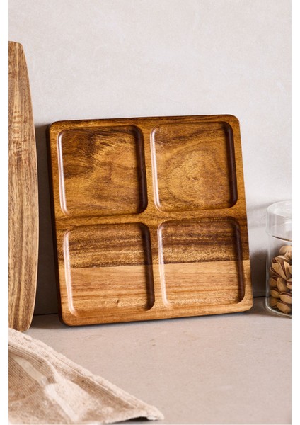 Akasya 4 Bölmeli Çerezlik 20X20 cm fiyatları