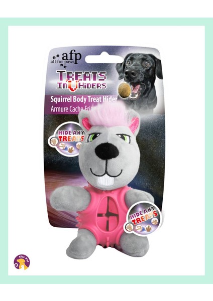 Köpek Ödül Maması Saklama Oyuncağı – Sincap Peluş