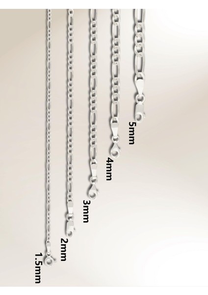 925 Ayar Gümüş 4mm Erkek Figaro Zincir Bileklik Kararma Yapmaz fiyatları