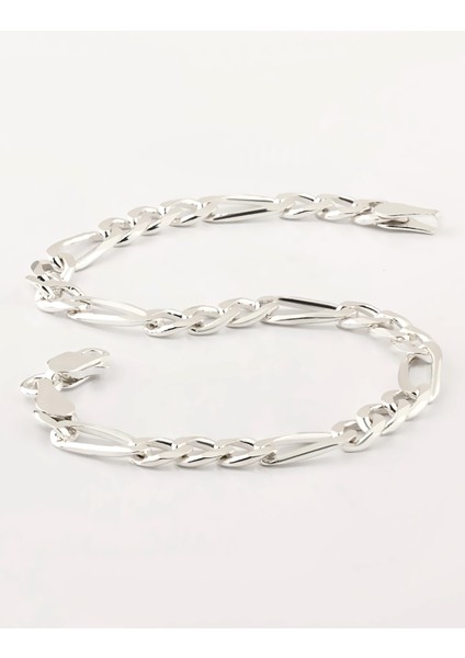 925 Ayar Gümüş 4mm Erkek Figaro Zincir Bileklik Kararma Yapmaz modelleri