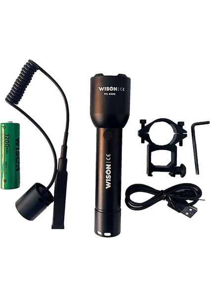Wıson Avcı Tüfek Feneri 1200 Lümen Model WS-4300 fiyatları