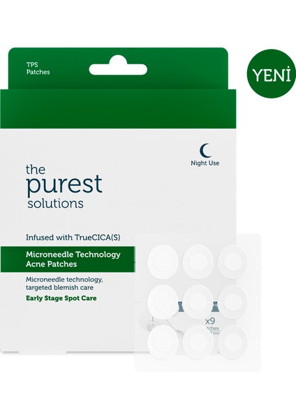 Microneedle Teknolojili Akne Patch, Akne Karşıtı Yama, Mikroiğneli Bant, 9 Adet