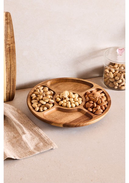 Akasya 5 Bölmeli Çerez Tabağı 35 cm