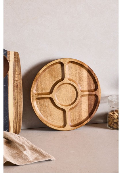 Akasya 5 Bölmeli Çerez Tabağı 35 cm fiyatları