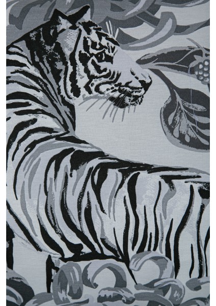 Kaplan Çiçekli Kırlent Kılıfı Siyah 43X43 fiyatları