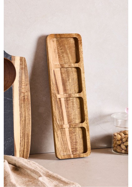 Akasya 4 Bölmeli Çerezlik 34X10 cm fiyatları