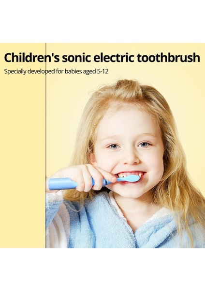 Pille Çalışan Karikatür Desenli Diş Fırçası 6 Yedek Başlık Su Geçirmez Yumuşak Fırça Turkuaz fiyatları