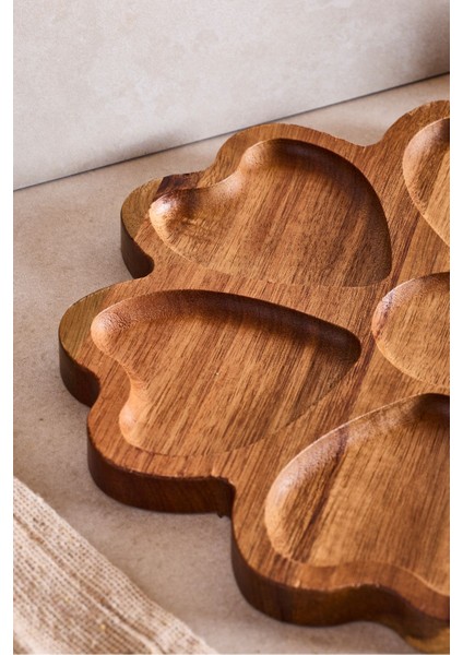 Akasya Kalp Bölmeli Çerez Tabağı 25 cm modelleri