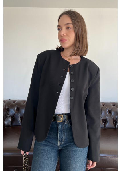 Özel Üretim Kısa Tasarım Ceket- Siyah fiyatları