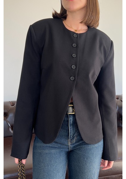 Özel Üretim Kısa Tasarım Ceket- Siyah modelleri