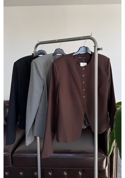 Özel Üretim Kısa Tasarım Ceket- Siyah fırsatları