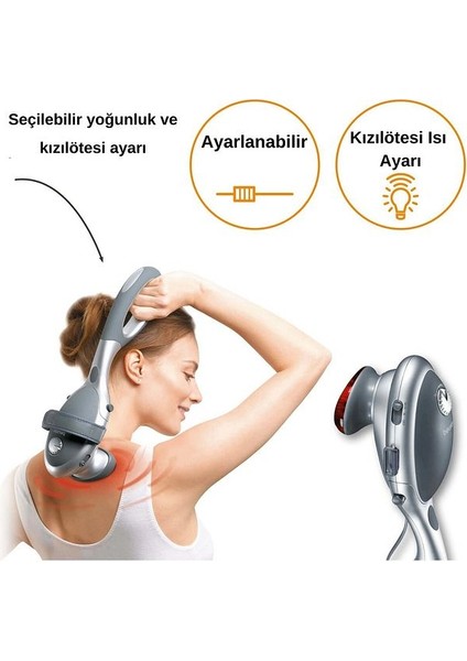 Kızılötesi Yumuşak Doku Masaj Aleti 3 Başlı Kasların Isıtıp Gevşeme, Dolaşımını Hızlandırır Kendinize Gelirsiniz